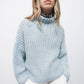 Maglione dolcevita a maglia grossa