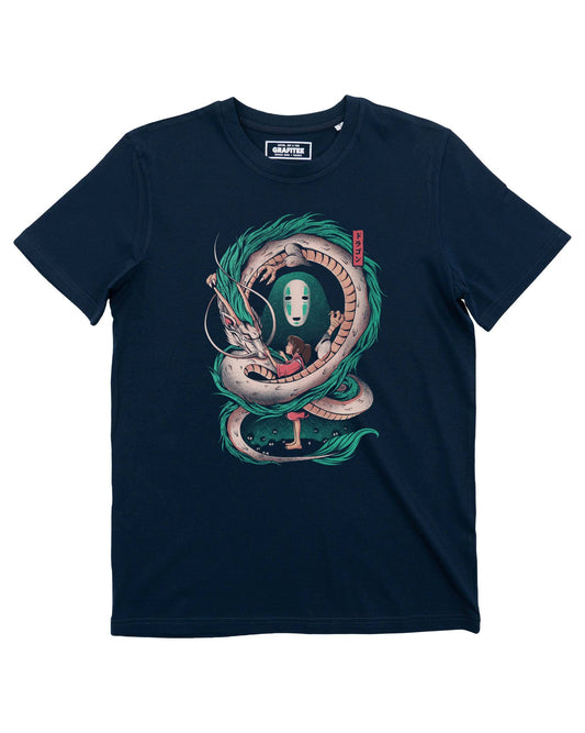 T-shirt unisex Haku e Drago con stampa giapponese