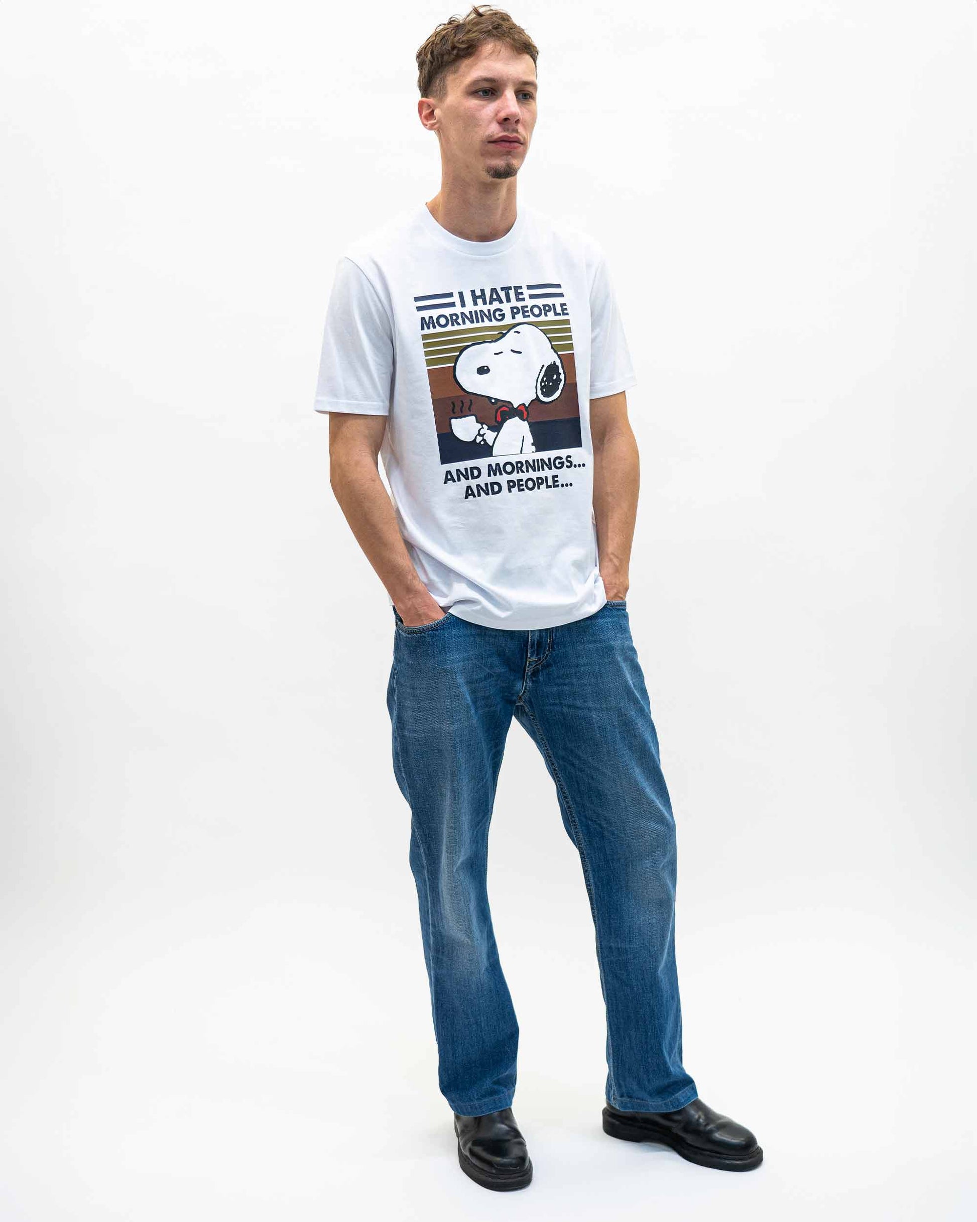 T-shirt grafica “Morning People” divertente