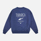 Maglione oversize Manzanaro in cotone biologico blu Deep Water