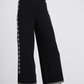 Pantaloni a palazzo jacquard con motivo geometrico