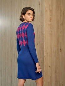 Abito in maglia Rhombus a rombi