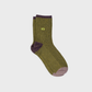 Calzini vintage in cotone pettinato olive glitter