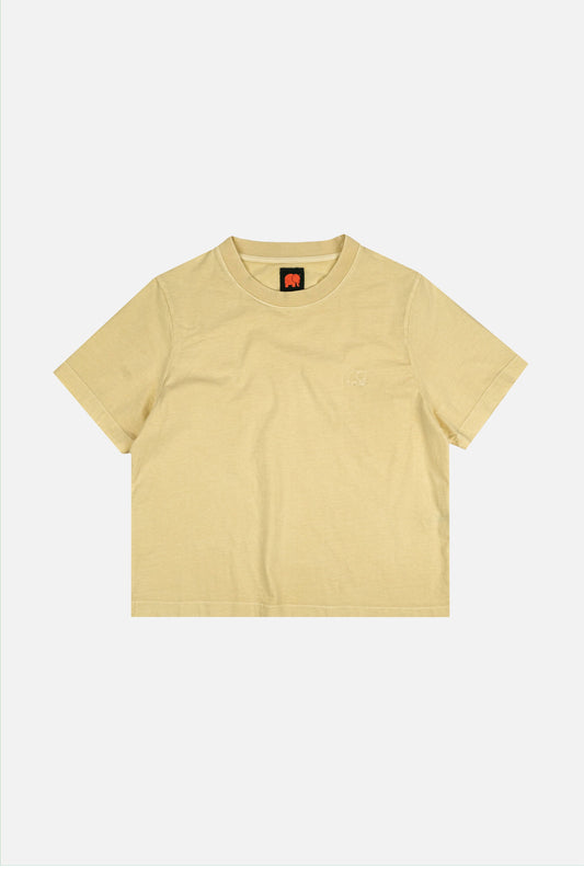 T-shirt essenziale donna in cotone bio tinta pigmento