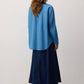 Camicia oversize in cotone 100% azzurra