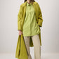 Borsa shopper in peluche verde