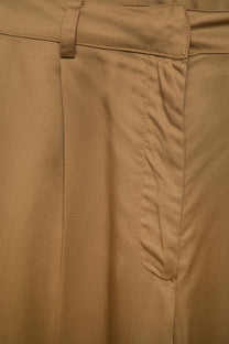 Pantaloni a pieghe dritti in lyocell