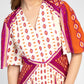 Abito midi Oren arancione con scollo a V