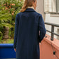 Cappotto lungo Vinnie con colletto rever e tasche frontali
