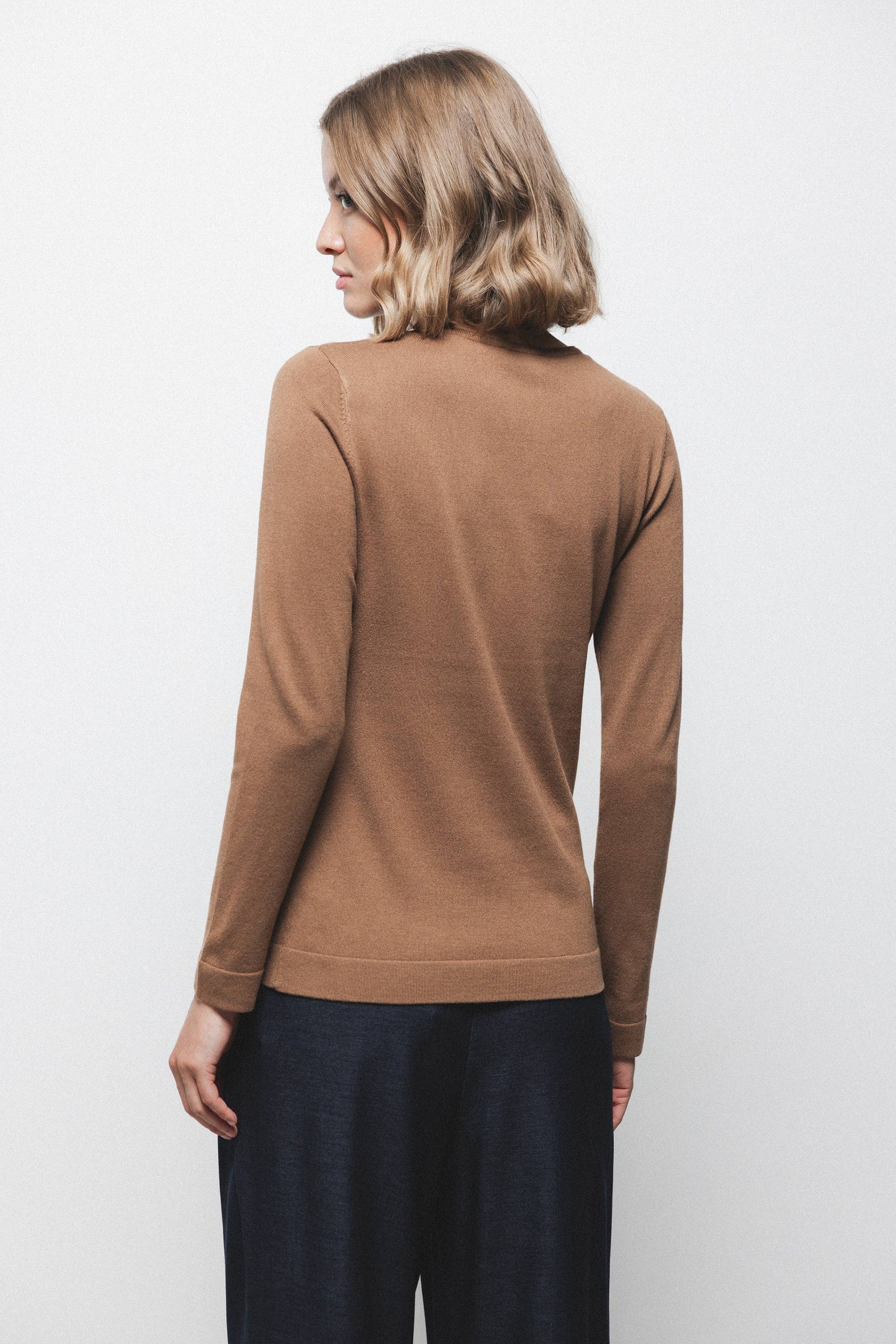 Maglione in maglia rasata girocollo