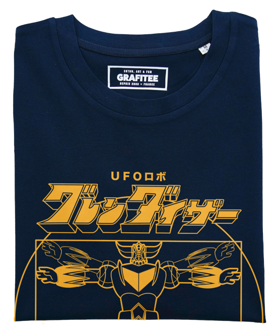 T-shirt Grendizer Vitru in cotone biologico con stampa mecha