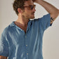 Camicia in lino Papete blu Charron