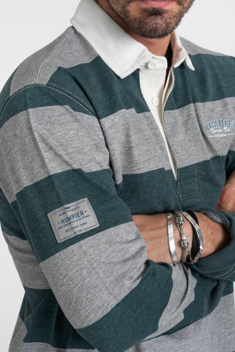 Polo rugby a maniche lunghe in cotone biologico