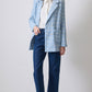 Blazer in tweed con cintura
