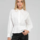 Camicia bianca SANAMA con colletto smerlato