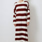 Abito in maglia a righe maxi oversize