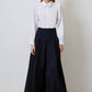 Gonna a pieghe in gabardine
