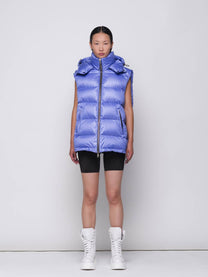 Gilet imbottito regular con cappuccio