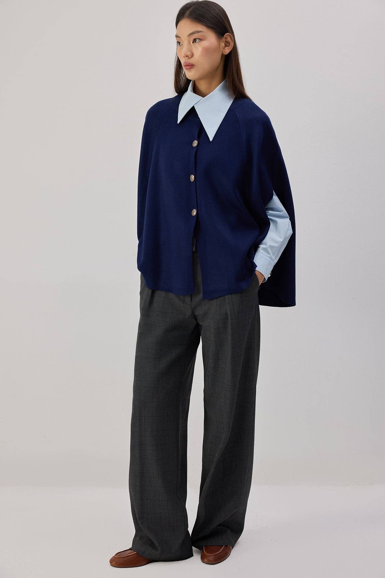Poncho in maglia oversize