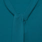 Maglione in maglia rasata con scollo a V e fiocco