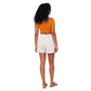 Shorts estivi in cotone e lino con cintura
