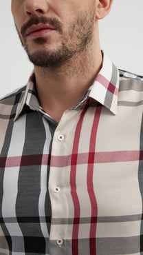 Camicia slim fit a quadri tartan