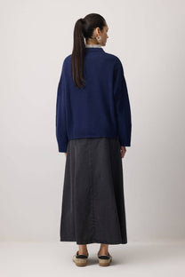 Maglione basic girocollo in misto cashmere
