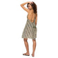 Vestito corto boho in cotone con scollo all’americana