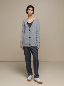 Cardigan in maglia donna con scollo a V