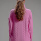 Maglione dolcevita oversize in misto cashmere 3D Knit