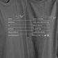 T-shirt blu in cotone biologico con stampa minimal