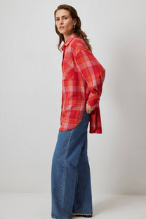 Camicia da taglialegna a quadri in misto cotone