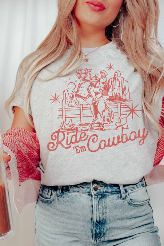 T-shirt grafica Ride ’Em Cowboy