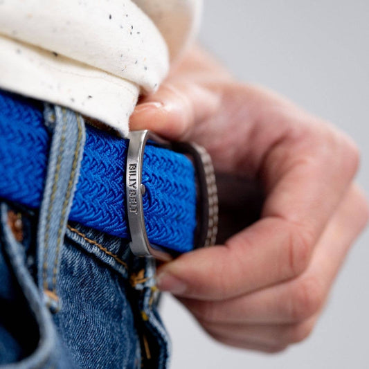 Cintura intrecciata elastica blu