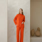 Maglione dolcevita ampio in misto cashmere