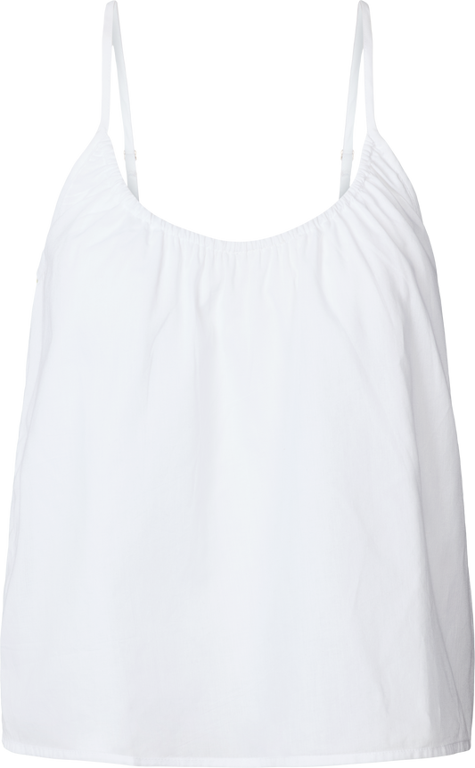 Top Annie in voile di cotone biologico bianco