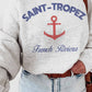 Felpa girocollo con stampa Saint Tropez