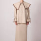 Camicia con maxi colletto a contrasto e volant