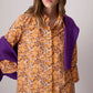 Camicia in cotone floreale vintage con bottoni