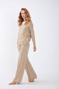 Maglione con scollo a V in maglia