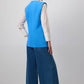 Gilet sartoriale doppiopetto in misto lino