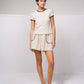 T-shirt bicolor con bordi a contrasto
