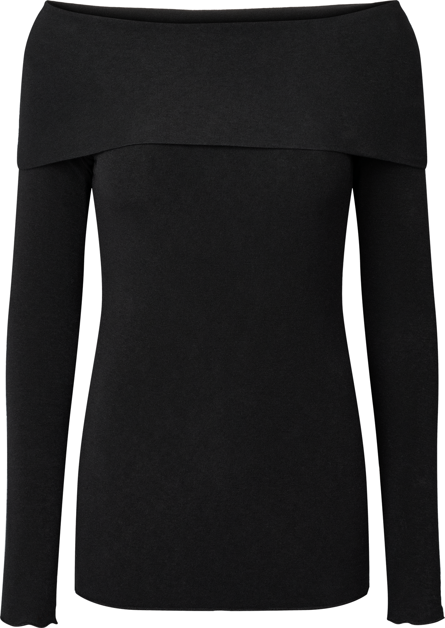 Top Asha nero in lana