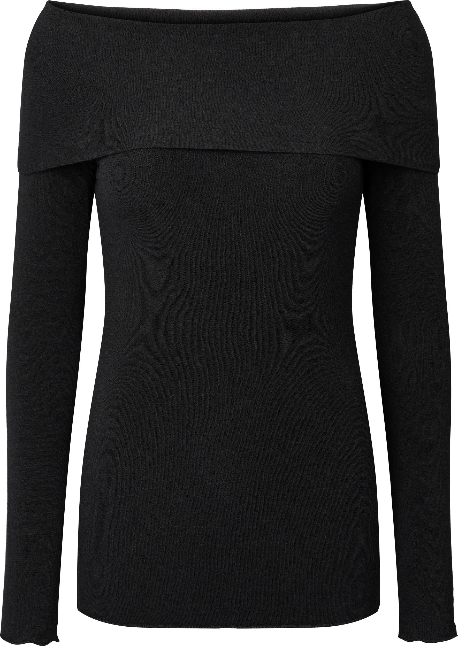 Top Asha nero in lana