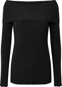 Top Asha nero in lana
