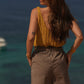 Pantaloncini elasticizzati con cintura