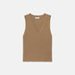 Gilet in maglia strutturata a trecce con scollo a V