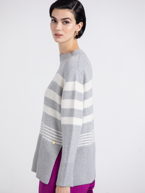 Maglia a righe in lana e cashmere
