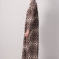 Abito camicia maxi in cotone con stampa ikat