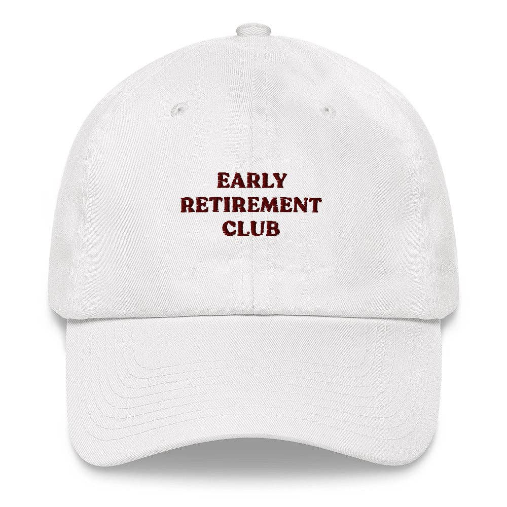 Cappellino "Early Retirement Club" ricamato
